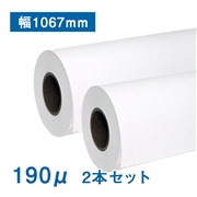 合成紙ロール紙　II（190μ）N B0(幅1067mm)×50M 2本セット
