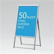 【販売終了】ポスタースタンド看板 2373C B2 フレームスライド式 片面 シルバー