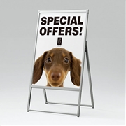 【販売終了】ポスタースタンド看板 2373C A1 フレームスライド式 片面 シルバー