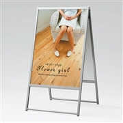 【販売終了】ポスタースタンド看板 2374C A1 フレームスライド式 両面 シルバー