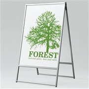 【販売終了】ポスタースタンド看板 2374C B1 フレームスライド式 両面 シルバー