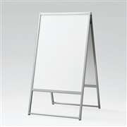 【販売終了】ポスタースタンド A型看板 2377C A1 フレームスライド式 両面 屋外対応 シルバー